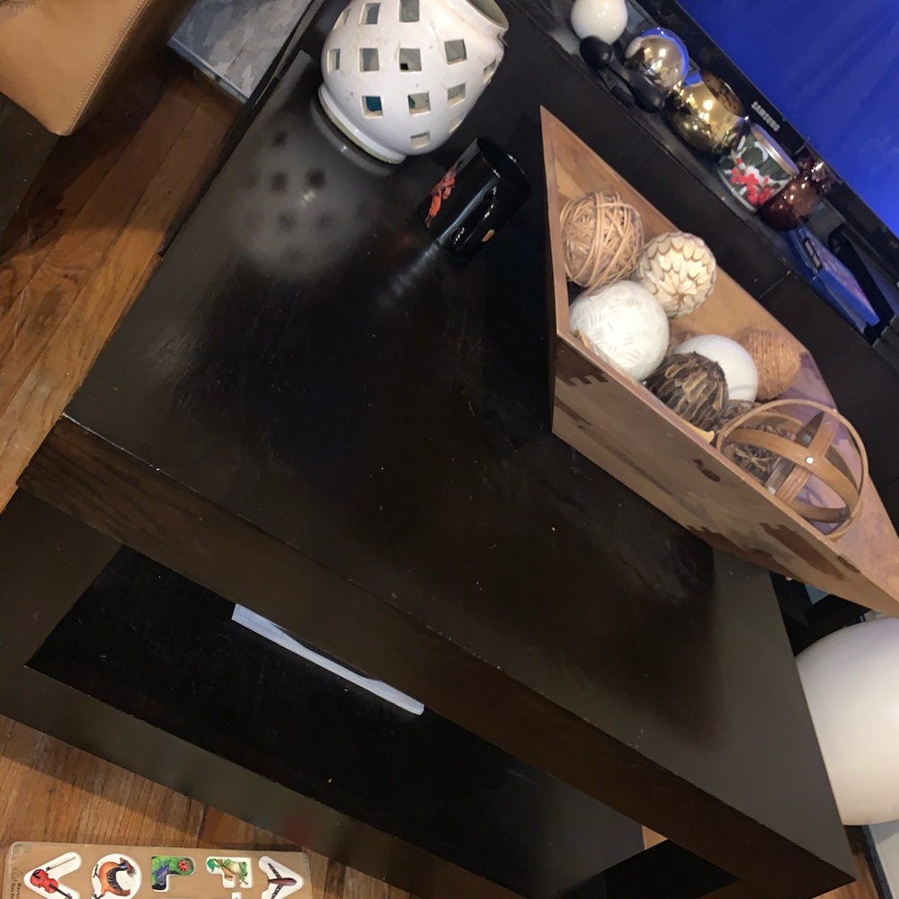 Westelm mahogany coffee table